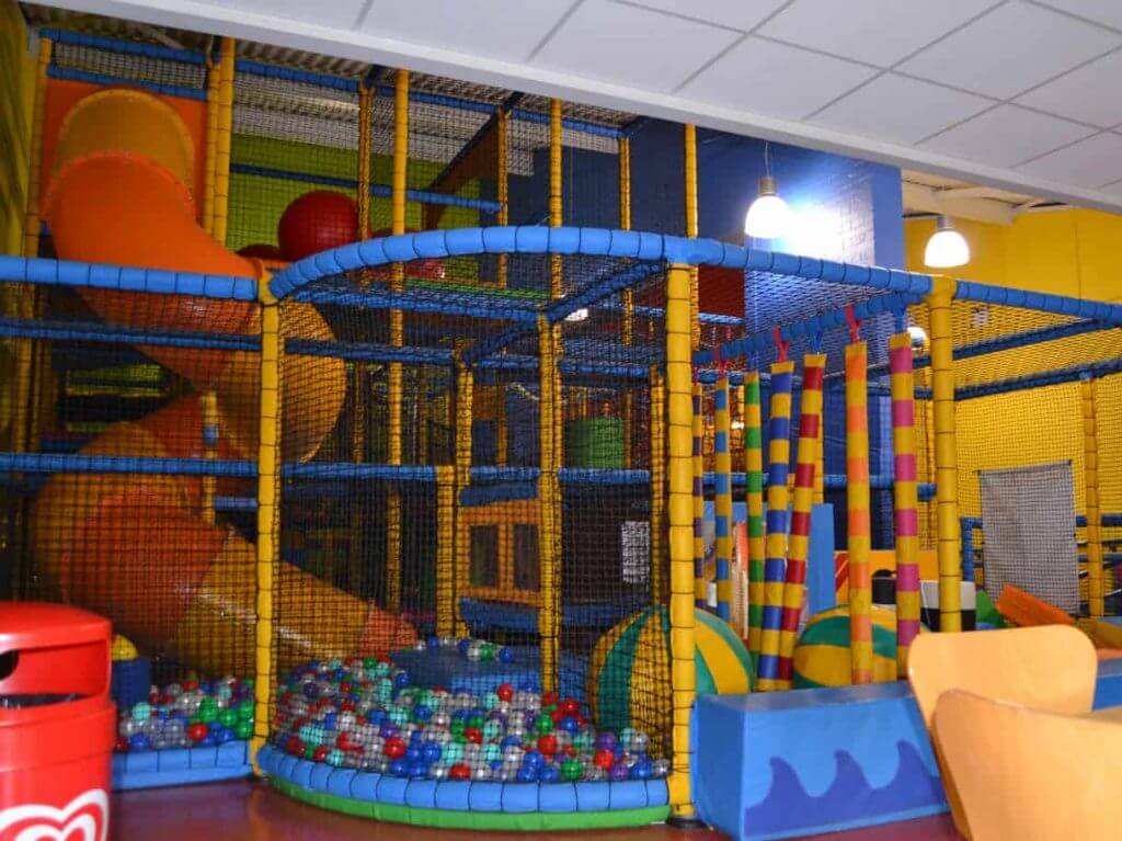 a soft play area