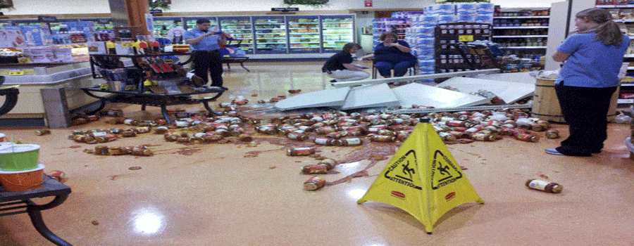 accident in a shop