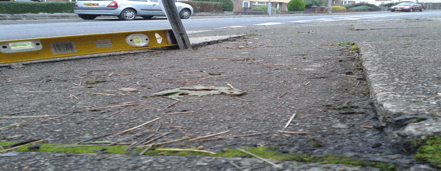 a pavement trip hazard